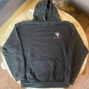 Zach Bryan 2023 Burn Burn Burn Tour Hoodie: Black (Large)